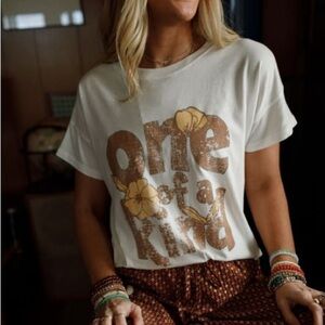 Vintage canvas one of a kind vintage wash graphic tee SZ SM